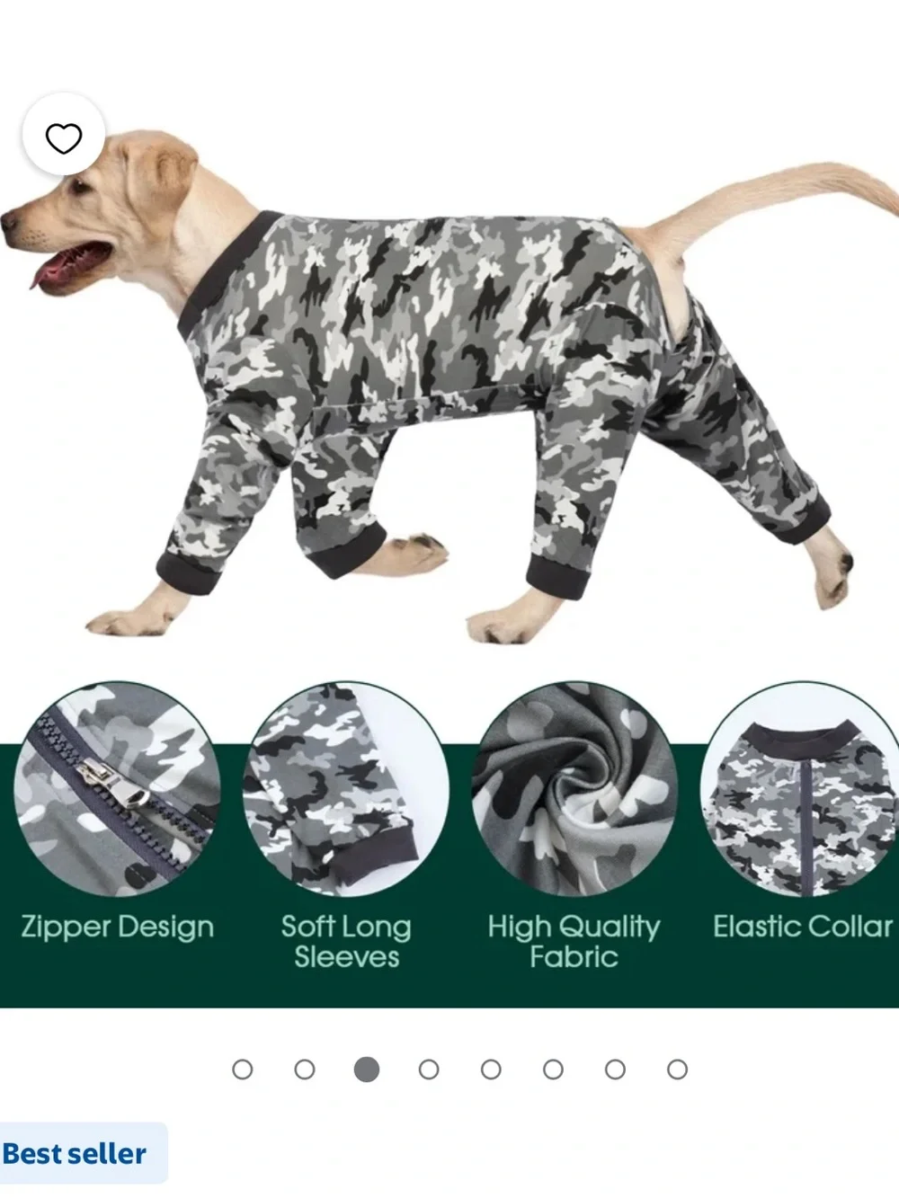 NWT Dog Camouflage Pajamas Post Surgical Suit